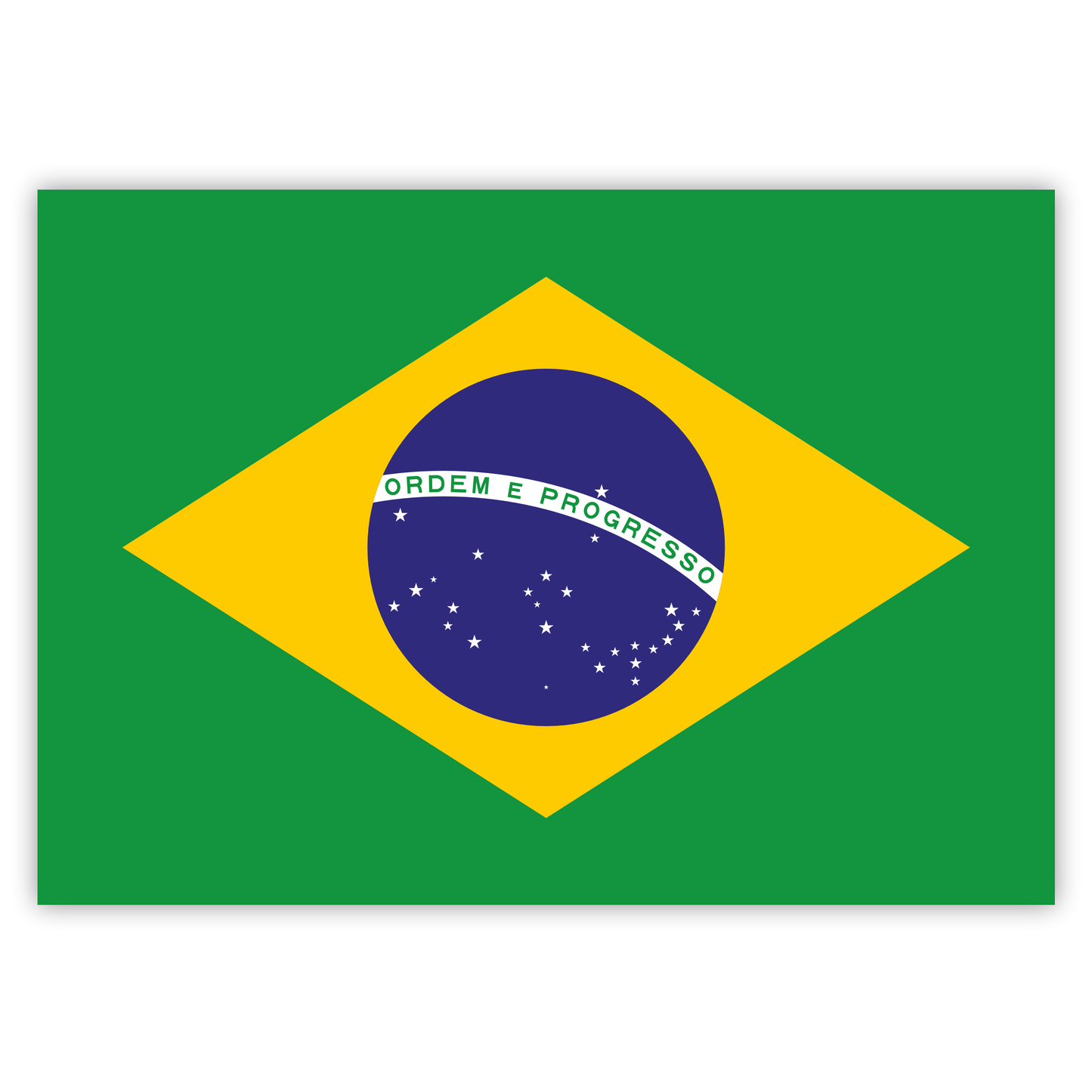 Brasilien - Flagge - brasilianische Fahne - Aufkleber - 7,4 x 5,2 cm