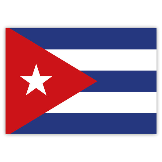 Kuba - Flagge - kubanische Fahne - Aufkleber - 7,4 x 5,2 cm