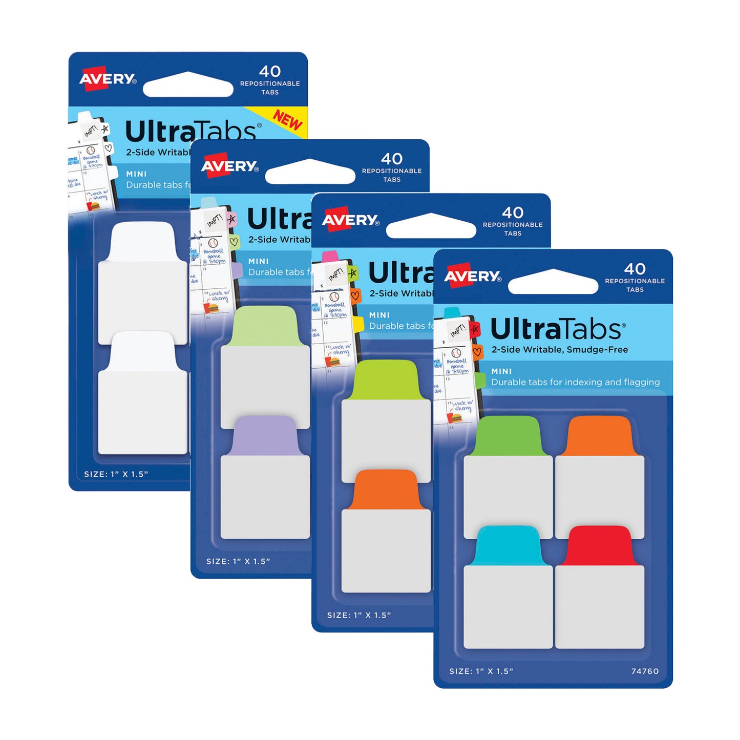 UltraTabs Mini Haftmarker - Sticky Tabs - z.B. für Notizbücher
