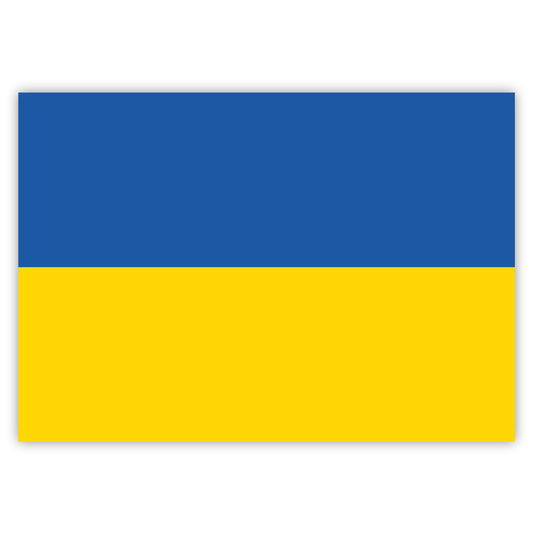 Ukraine - Flagge - ukrainische Fahne - Aufkleber - 7,4 x 5,2 cm
