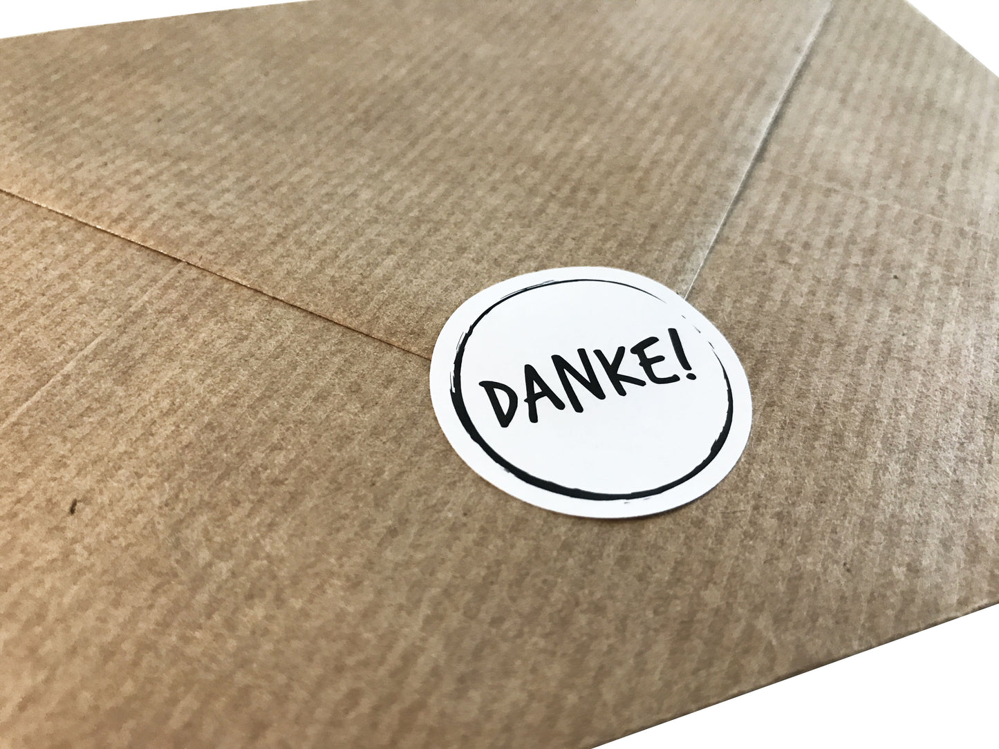 Aufkleber "Danke!" - Vintage-Sticker - rund - Ø 3cm