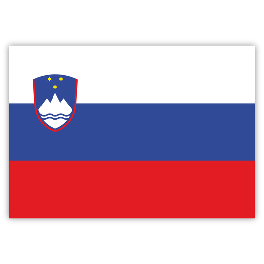 Slowenien - Flagge - slowenische Fahne - Aufkleber - 7,4 x 5,2 cm