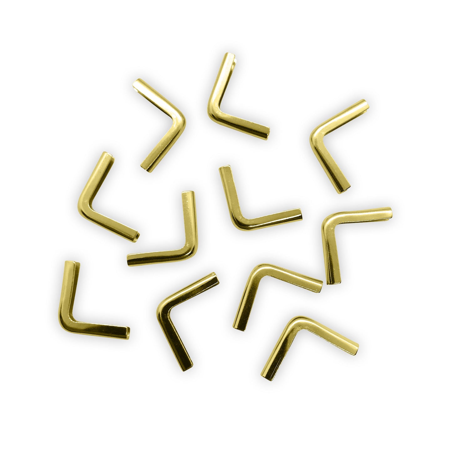 Softcover Buchecken Messing / gold-farben - 15 x 15 x 2mm