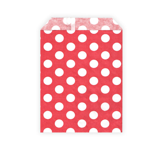 Partytüten / Candy Bags - rot / weiß gepunktet - Polka Dots