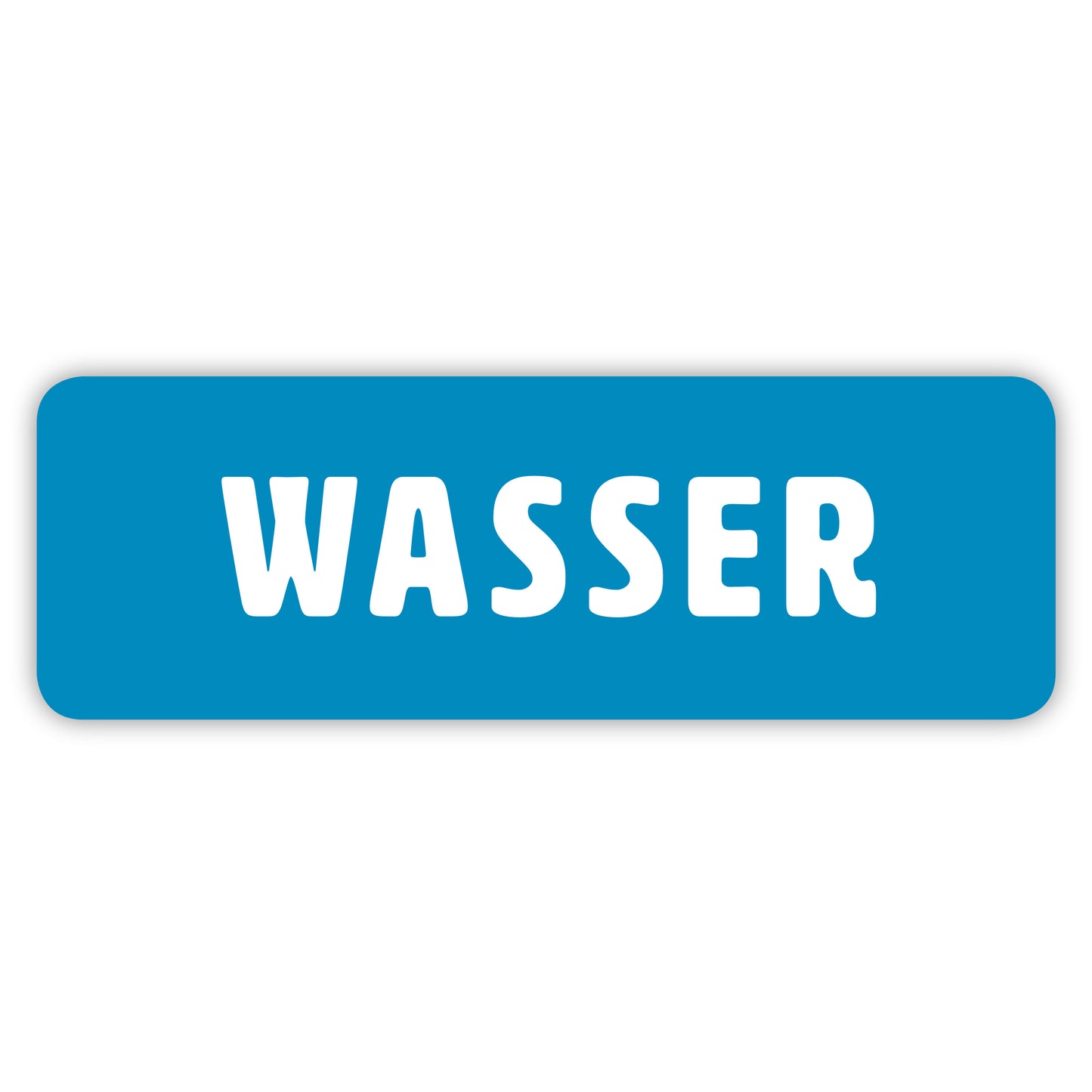 Wasser - Aufkleber für Kanister/Wasserbehälter - 6,6 x 2,2 cm