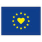 Aufkleber Europa-Fahne mit Herz