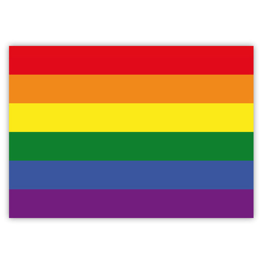 Regenbogen-Flagge / LGBTQ - Aufkleber - 7,4 x 5,2 cm