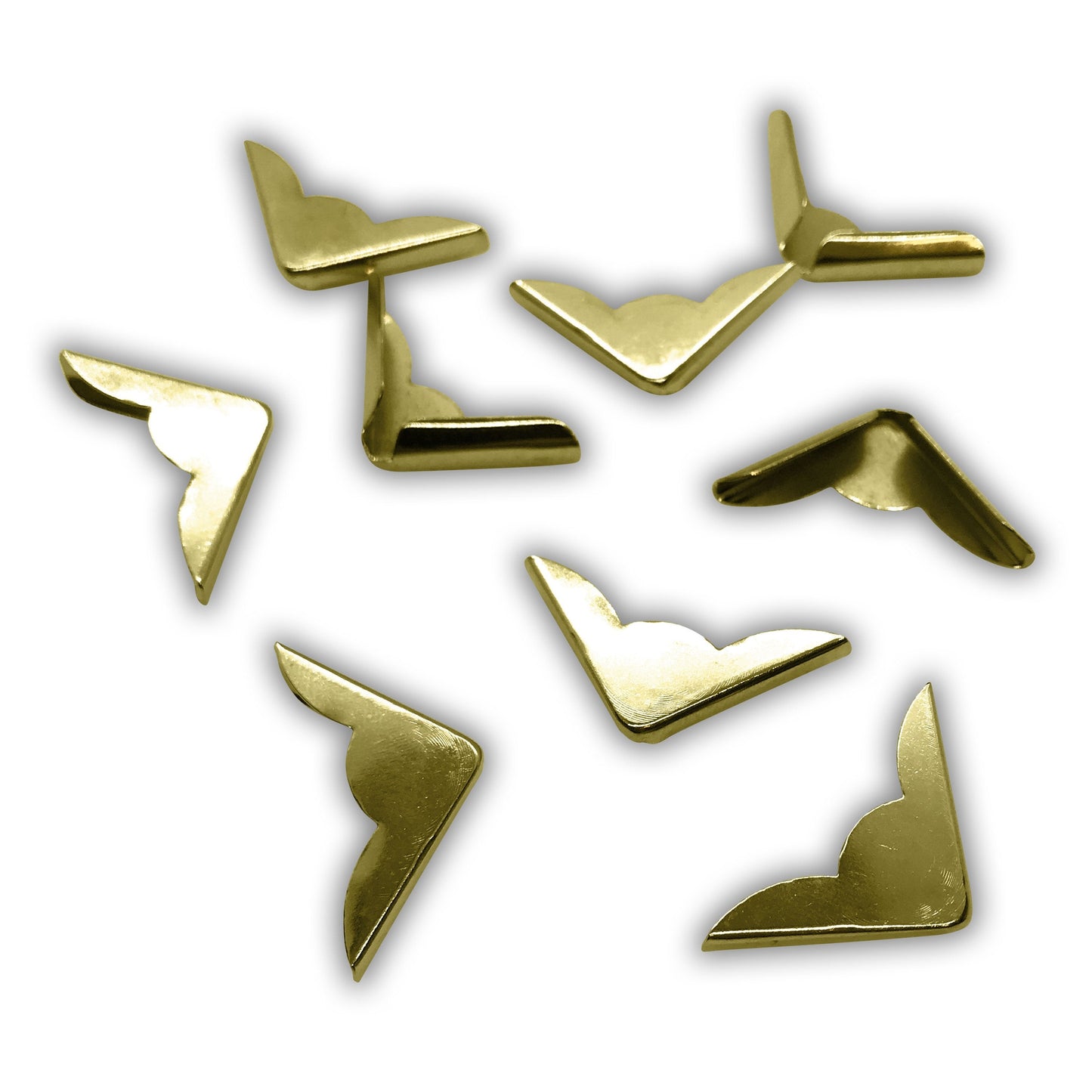 Buchecken gold / messing - 22 x 22 x 4,5mm