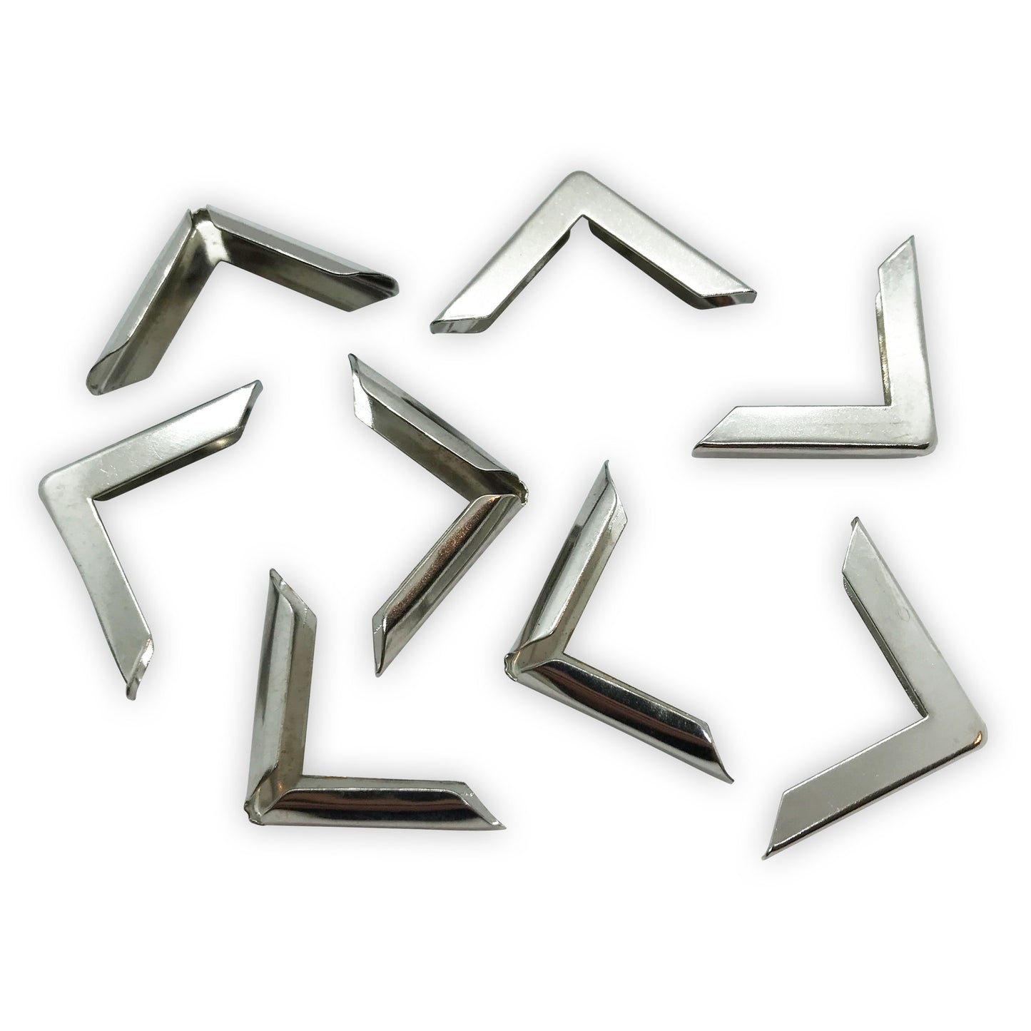 Buchecken silber / vernickelt - 22 x 22 x 3,5mm
