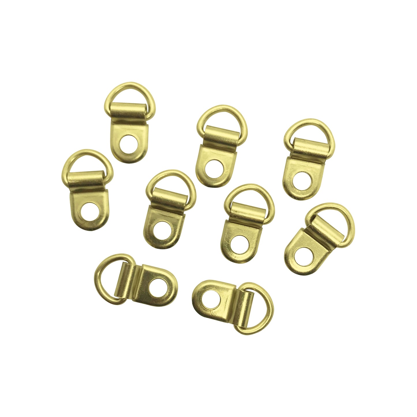 Hängeösen / Aufhängeösen - D-Ring - vermessingt / gold