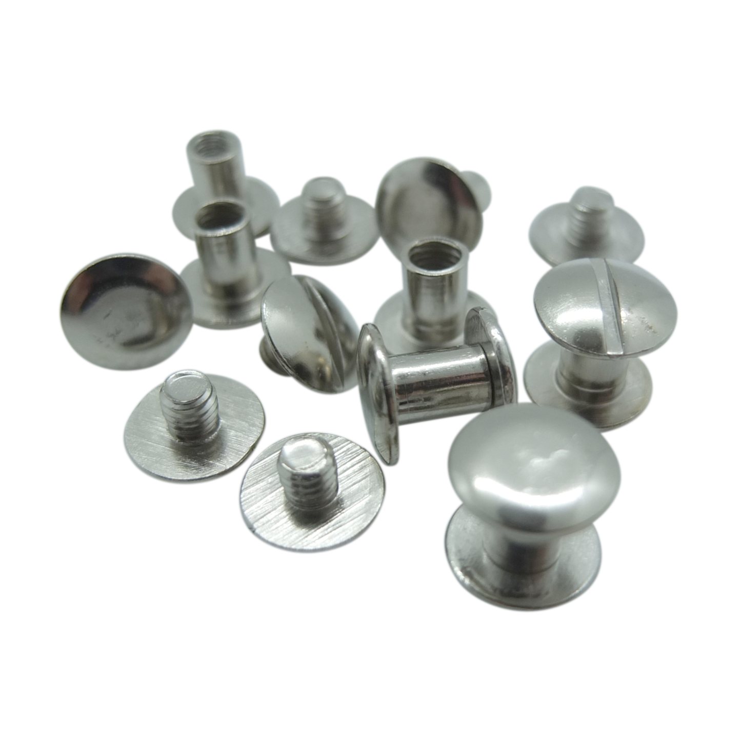 Vernickelte Buchschrauben (5 mm bis 10 mm)