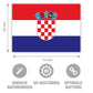 Kroatien - Flagge / Fahne - Aufkleber - 7,4 x 5,2 cm