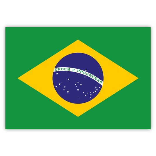 Brasilien - Flagge - brasilianische Fahne - Aufkleber - 7,4 x 5,2 cm