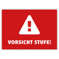 Aufkleber Vorsicht Stufe - 7,4 x 5,2 cm