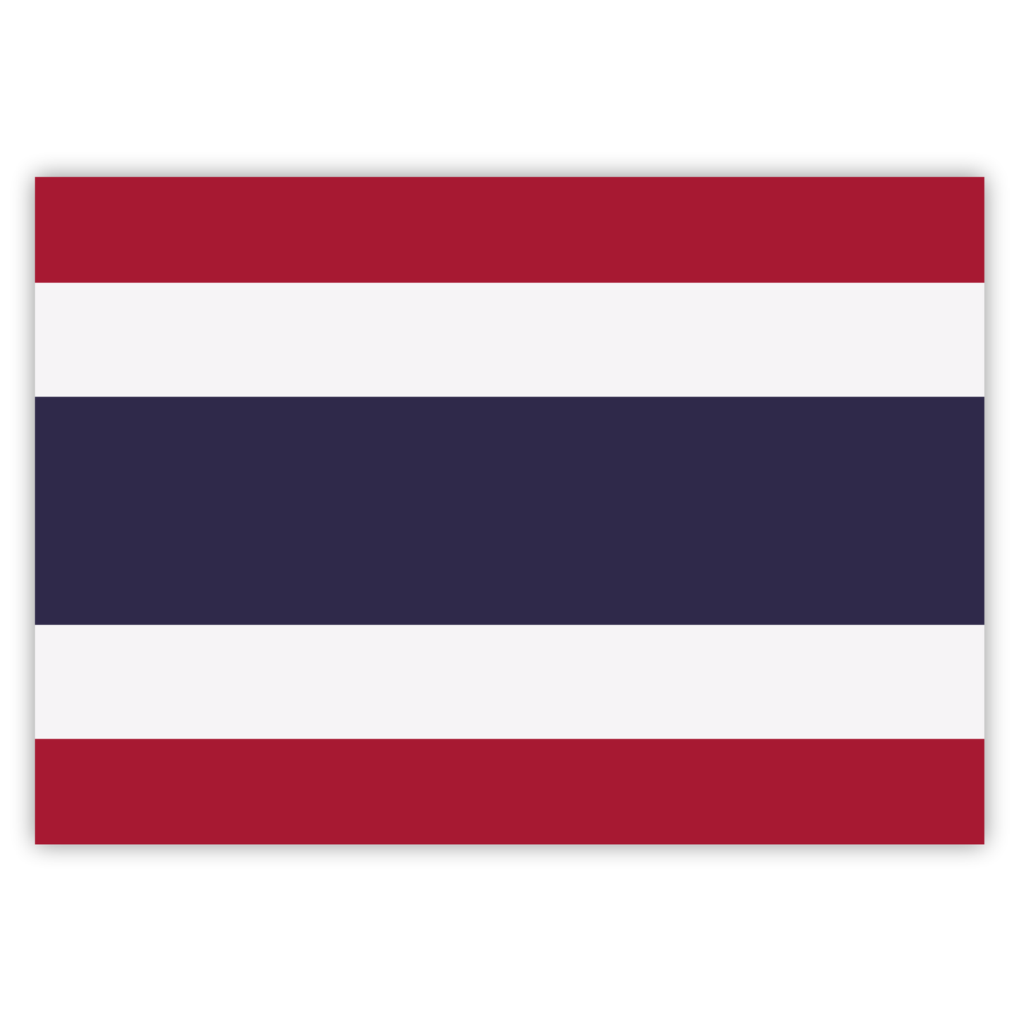 Thailand - Flagge - thailändische Fahne - Aufkleber - 7,4 x 5,2 cm