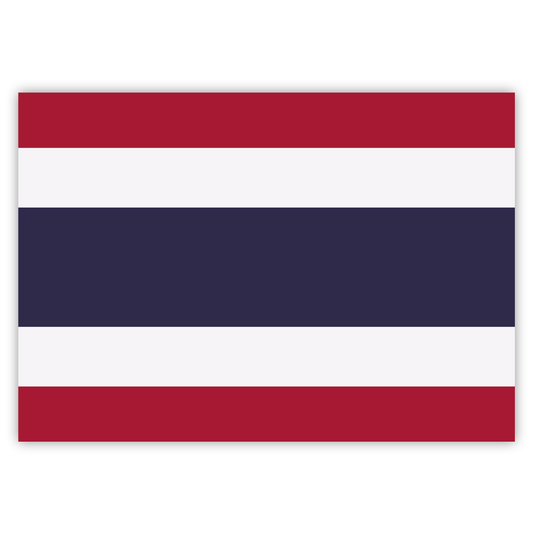 Thailand - Flagge - thailändische Fahne - Aufkleber - 7,4 x 5,2 cm