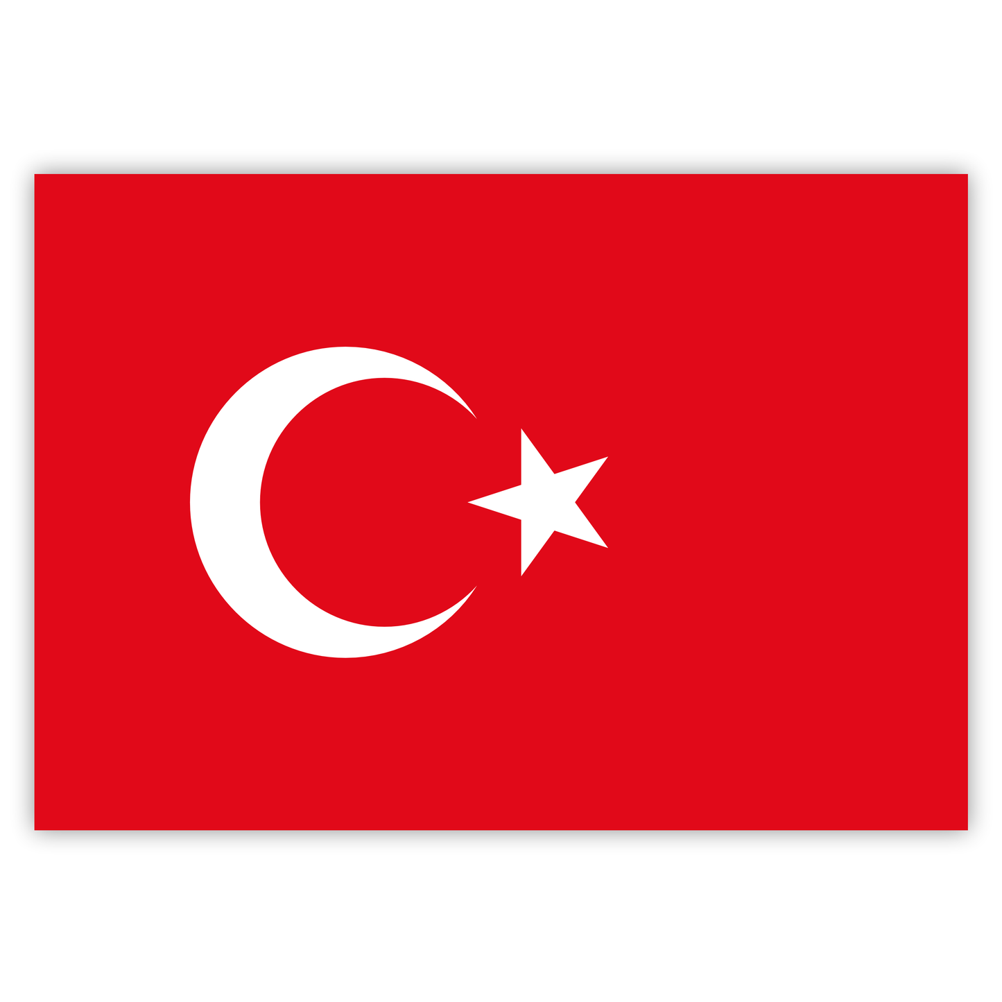 Türkei - Flagge - türkische Fahne - Aufkleber - 7,4 x 5,2 cm