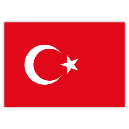 Türkei - Flagge - türkische Fahne - Aufkleber - 7,4 x 5,2 cm