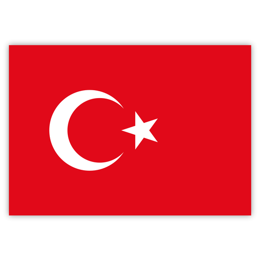 Türkei - Flagge - türkische Fahne - Aufkleber - 7,4 x 5,2 cm