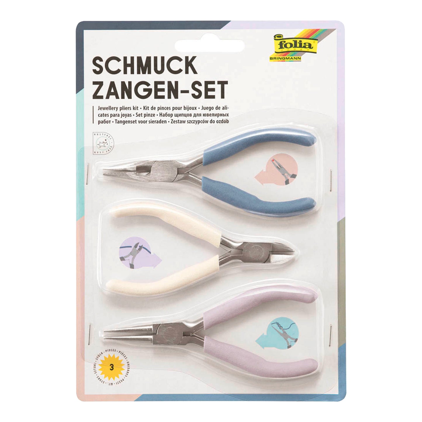 Zangenset - Schmuck- und Bastelzangen - 3 Teile