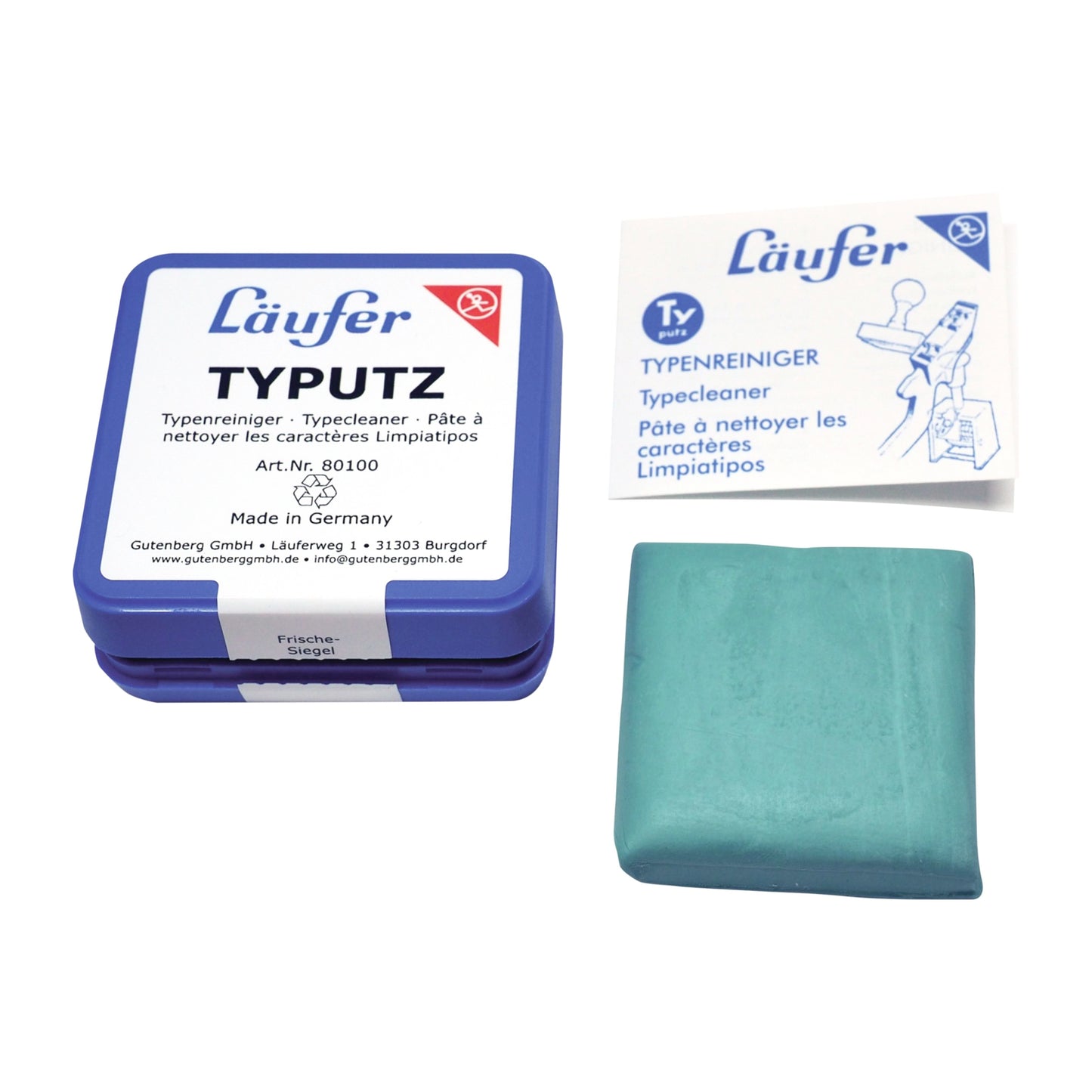 Typutz - Typen- und Stempelreiniger - Reinigungsknete