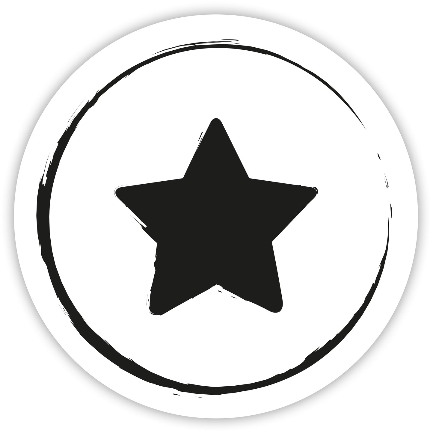 Aufkleber "Stern" -  Sternchen-Sticker - rund - Ø 3cm