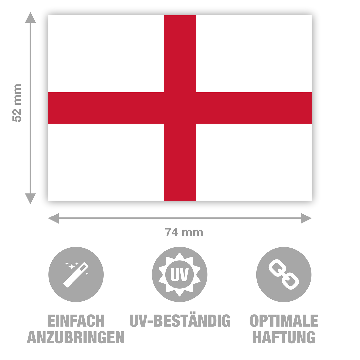 England - Flagge - englische Fahne - Aufkleber - 7,4 x 5,2 cm
