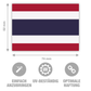 Thailand - Flagge - thailändische Fahne - Aufkleber - 7,4 x 5,2 cm