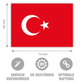 Türkei - Flagge - türkische Fahne - Aufkleber - 7,4 x 5,2 cm