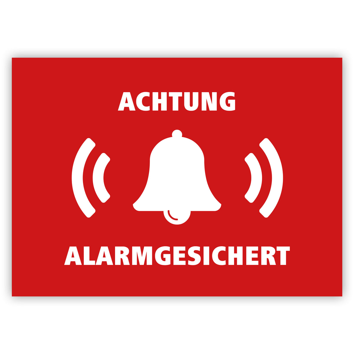 Aufkleber Alarmgesichert - Alarmanlage Sticker - 7,4 x 5,2 cm