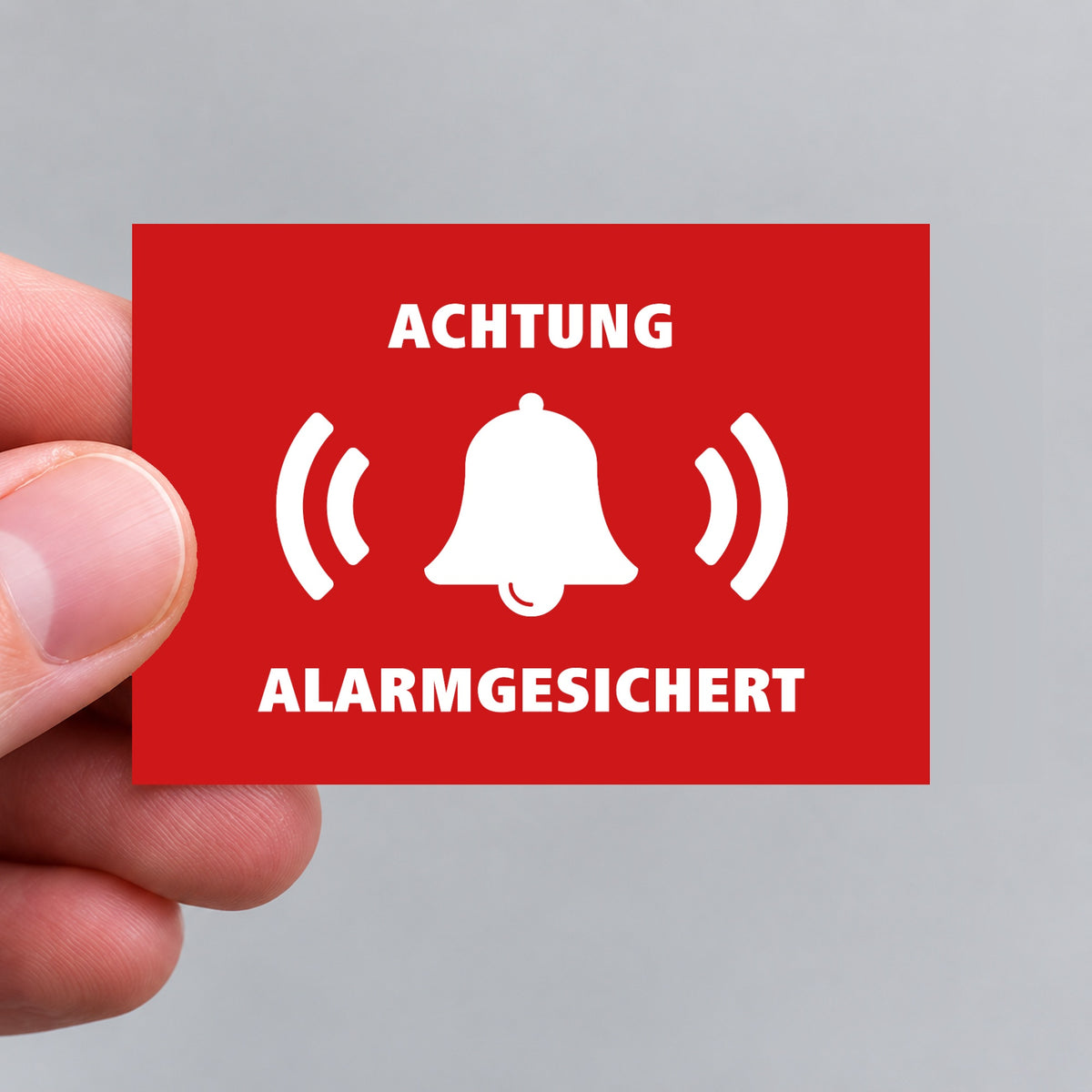 Aufkleber Alarmgesichert - Alarmanlage Sticker - 7,4 x 5,2 cm