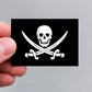 Piraten - Flagge - Jolly Roger / Totenkopf - Aufkleber - 7,4 x 5,2 cm