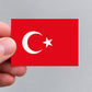 Türkei - Flagge - türkische Fahne - Aufkleber - 7,4 x 5,2 cm