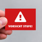 Aufkleber Vorsicht Stufe - 7,4 x 5,2 cm