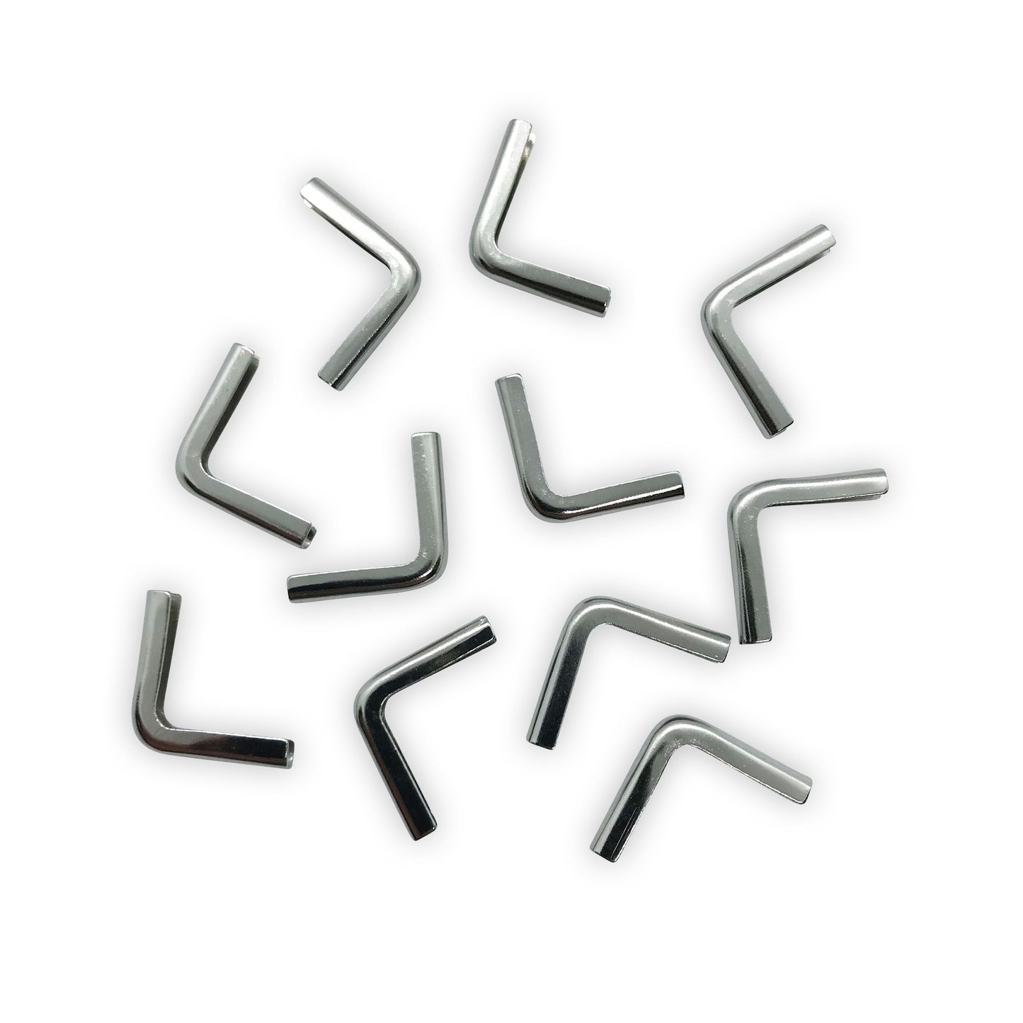 Softcover Buchecken Silber / vernickelt - 15 x 15 x 2mm