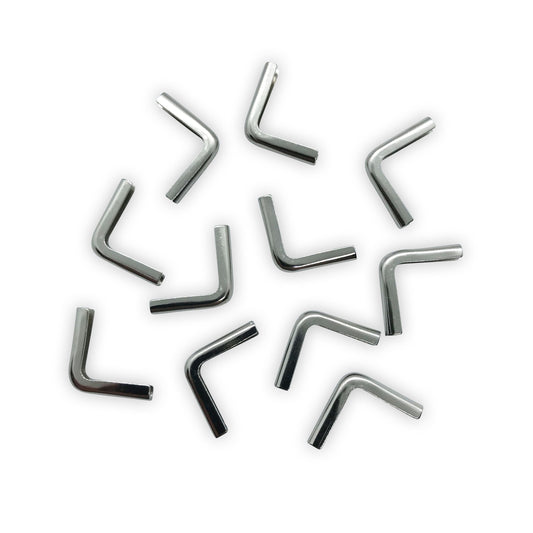 Softcover Buchecken Silber / vernickelt - 15 x 15 x 2mm