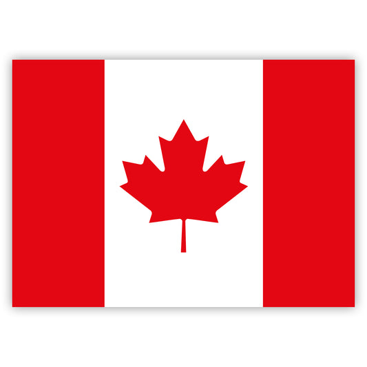 10 Stück - Aufkleber - Kanada-Flagge - 7,4 x 5,2 cm