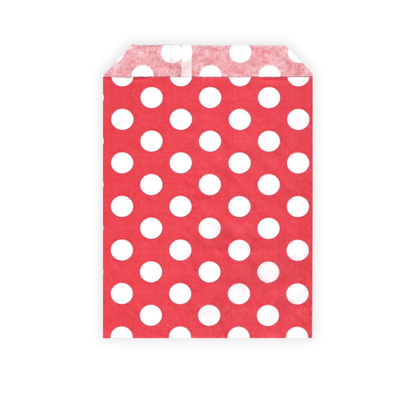 100 Stück - Partytüten / Candy Bags - rot / weiß gepunktet - Polka Dots
