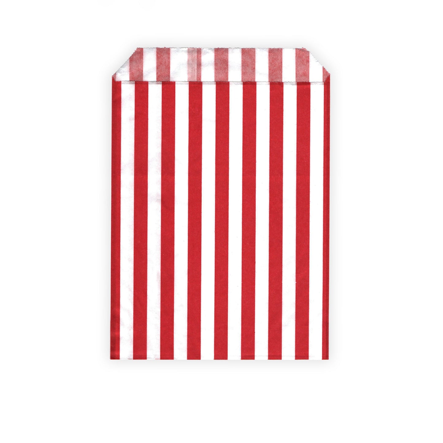 100 Stück - Partytüten / Candy Bags - rot / weiß gestreift