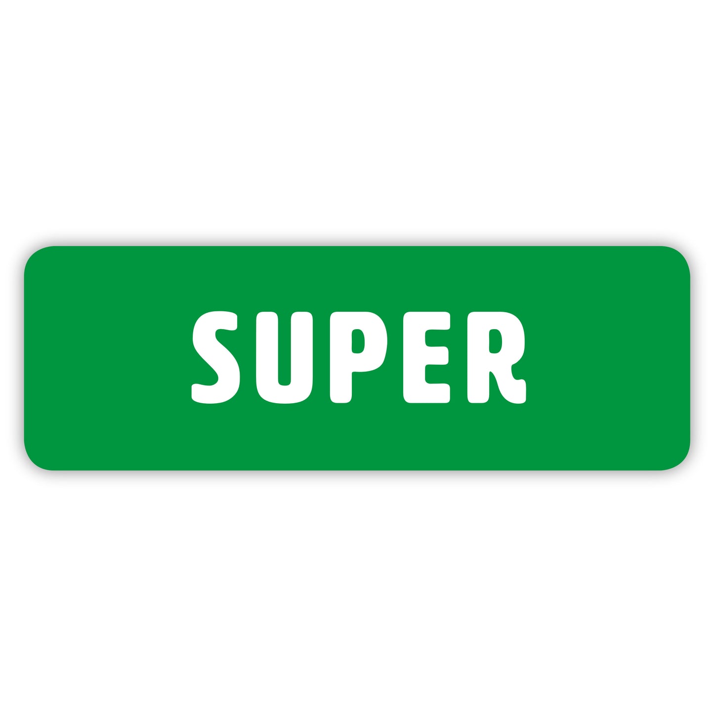 Super - Aufkleber für Tankdeckel/Tankklappe - 6,6 x 2,2 cm