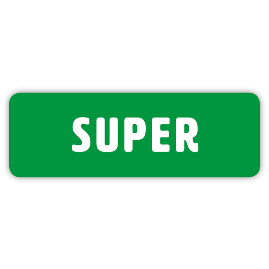 Super - Aufkleber für Tankdeckel/Tankklappe - 6,6 x 2,2 cm