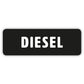 10 Stück - "Diesel"-Aufkleber für Tankdeckel/Tankklappe - 6,6 x 2,2 cm