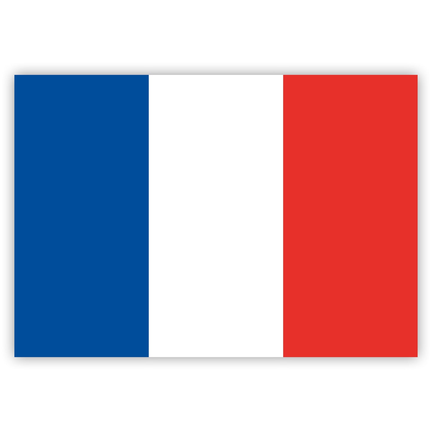 10 Stück - Aufkleber - Frankreich-Flagge - 7,4 x 5,2 cm – Gobrecht & Ulrich