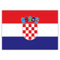 10 Stück - Aufkleber - Kroatien-Flagge / kroatische Fahne - 7,4 x 5,2 cm