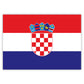 10 Stück - Aufkleber - Kroatien-Flagge / kroatische Fahne - 7,4 x 5,2 cm