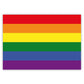 10 Stück - Aufkleber - Regenbogen-Flagge / LGBTQ - 7,4 x 5,2 cm