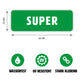 10 Stück - "Super" Aufkleber für Tankdeckel/Tankklappe - 6,6 x 2,2 cm