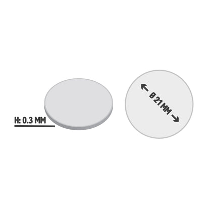 Metallplättchen ohne Klebefläche - Durchmesser 21 mm