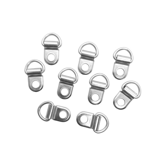 Hängeösen / Aufhängeösen - D-Ring - vernickelt / silber