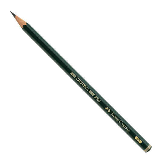 1 Stück - Faber Castell Bleistift 9000 - verschiedene Härtegrade - grün